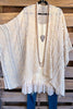 Boho Vibes Oversized Kimono - Cream