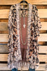 AHB EXCLUSIVE:  One More Time Long Kimono Lace - Leopard
