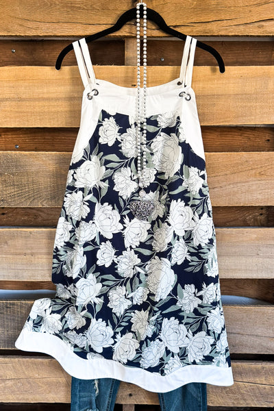 Tailored Touch Dress - Navy - 100% COTTON