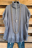 High Standards Cable Knit Poncho - Gray