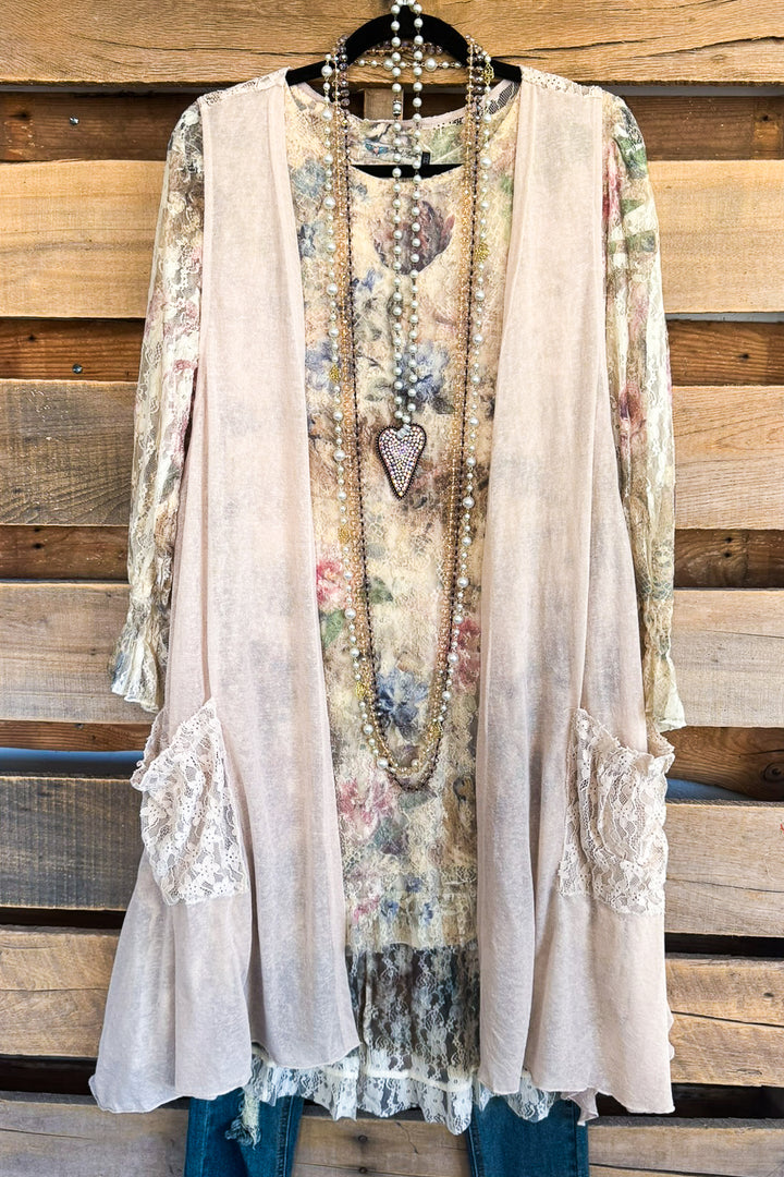 Thinking Twice Vest - Nude - SALE