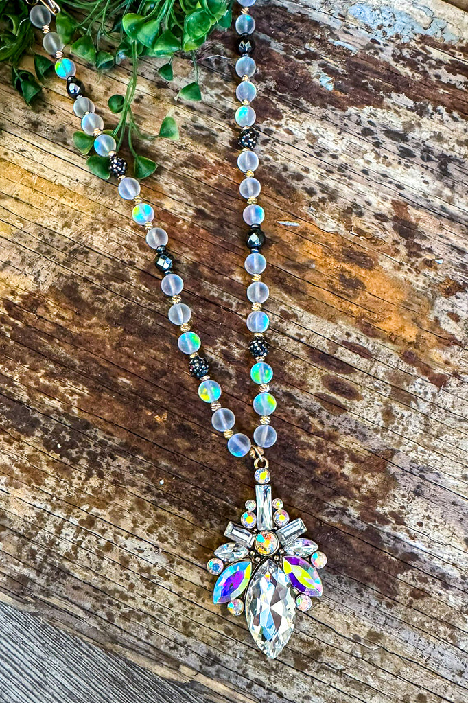 Aurora Beaded Chain Necklace - Aura Borealis