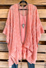 Boho Vibes Oversized Kimono - Coral