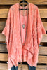 Boho Vibes Oversized Kimono - Coral