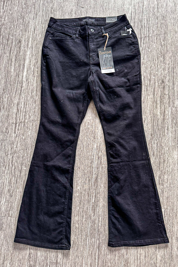 Sustainable High-Rise Bootcut Jean - Black - TUMMY CONTROL