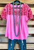 Frist In Line Top- Hot Pink