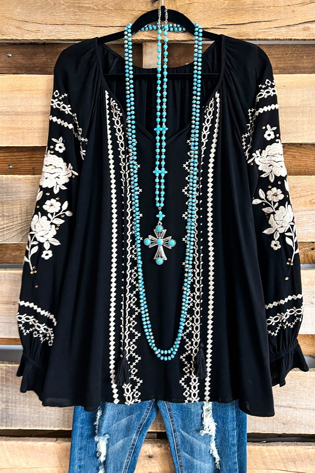 AHB EXCLUSIVE: Sentimental Touch Blouse - Black Taupe