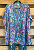 Come Find Me Oversized Tunic - Blue Multi - SALE