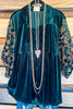 My Velvet Crush Velvet Tunic - Hunter Green