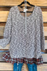 Ruffled With Love Tunic - Brown - SALE