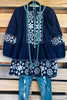 AHB EXCLUSIVE: Move With A Purpose Tunic -  Navy - 100% COTTON