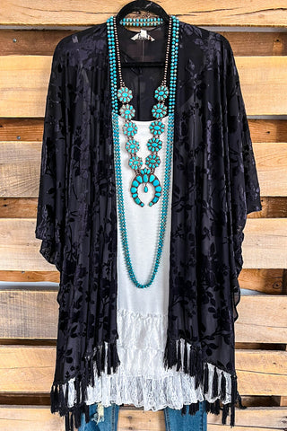 Reserved For Fun Poncho - Navy/Mocha