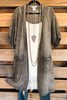 Talking Brilliance Cardigan - Pewter - 100% Linen