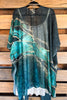 Golden Rivers Kimono - Green