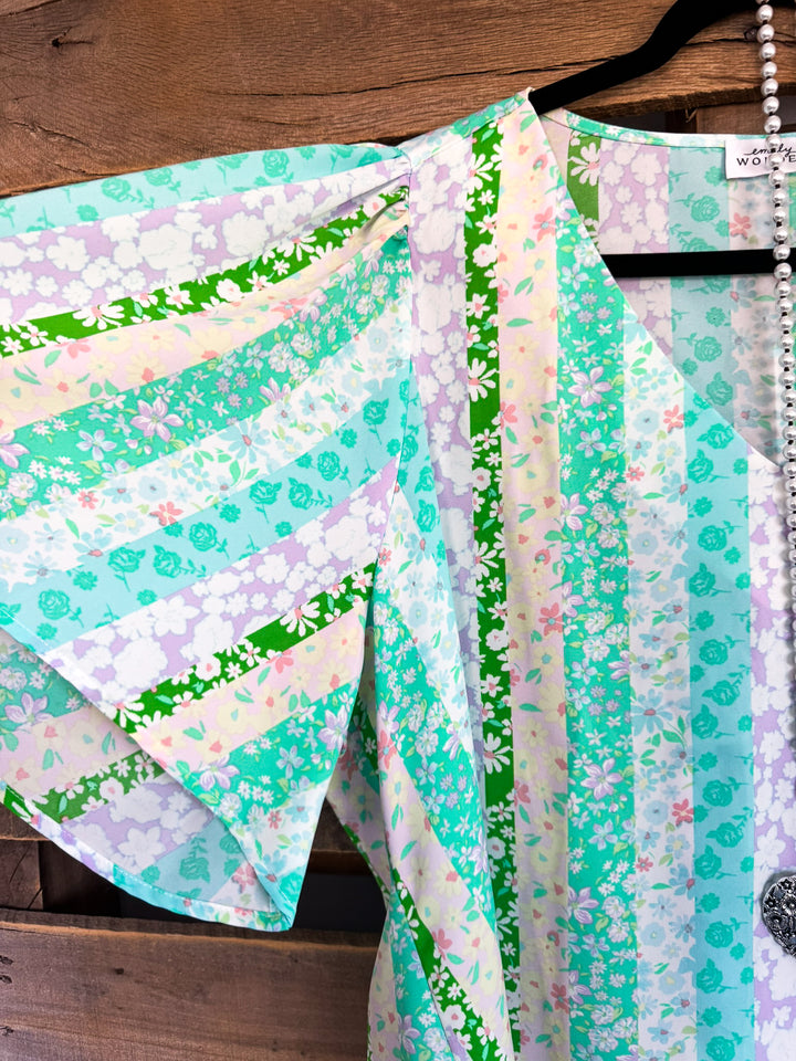 Attention Follows Oversized Tunic - Emerald Multi - SALE