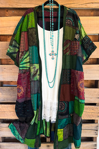 Making Wishes Kimono - Green/Square