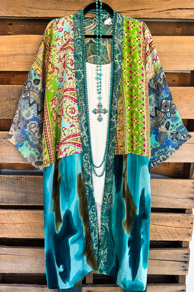 Making Wishes Kimono - Green/Square