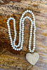 Shining Bright Rhinestone Heart Necklace - White