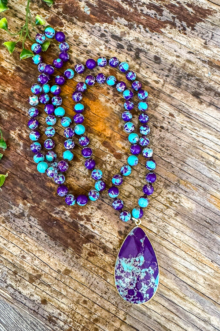 Drops Of Fashion Necklace - Purple