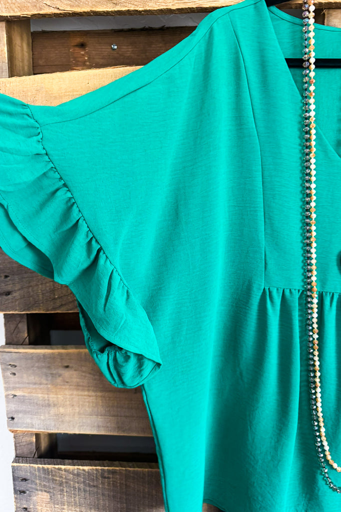 Finishing First Oversized Blouse - Emerald