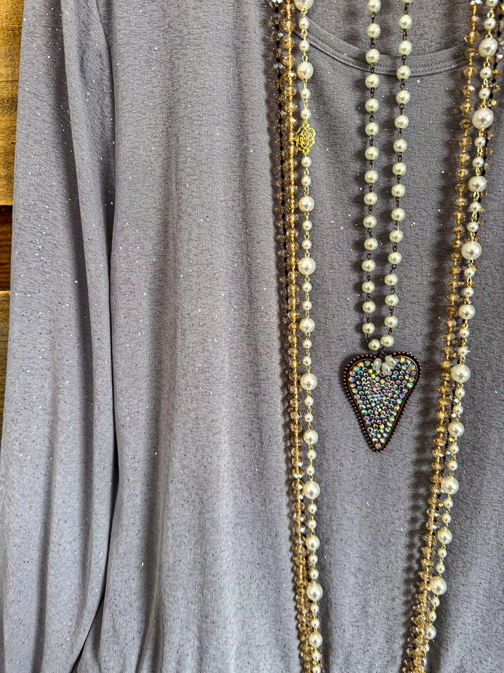Outshine The Rest  Top - Light Gray