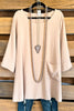 Longing For Love OVERSIZED Tunic - Beige