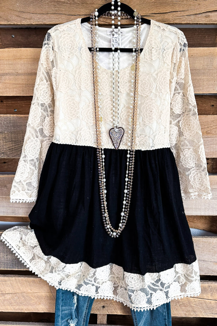 Metro Treasure Tunic - Black - 100% COTTON - SALE
