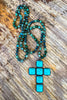 Embrace The Love Cross Necklace -  Green