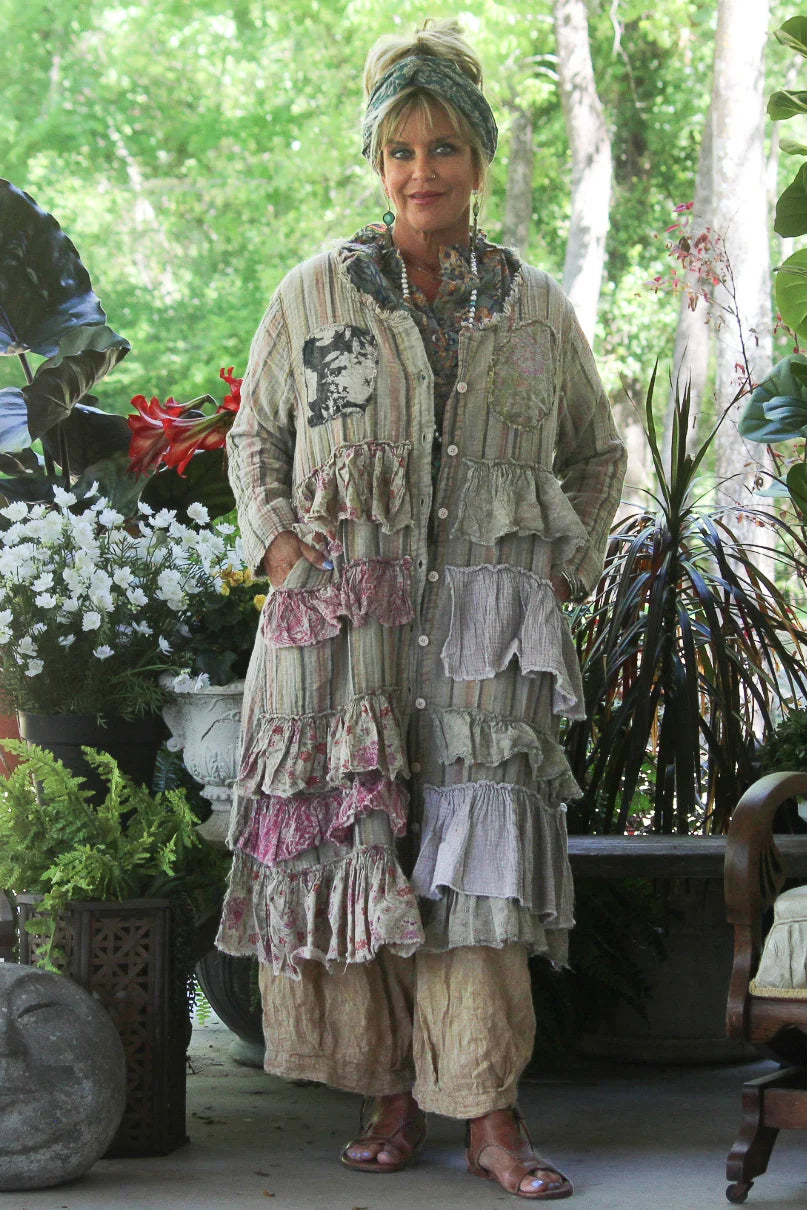 PRE ORDER: Sagebrush Trails Duster - Ruffle Striped