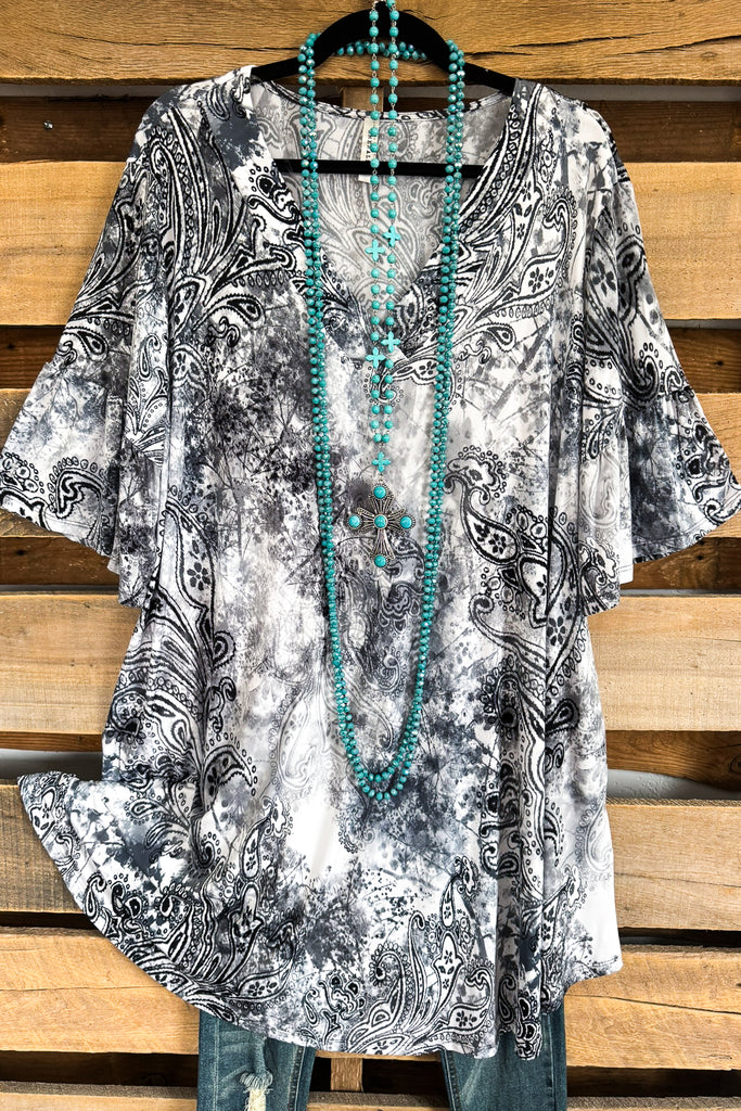 Paisley Reminder Dress - Gray
