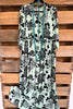 Painted Floral Maxi Dress - Sage