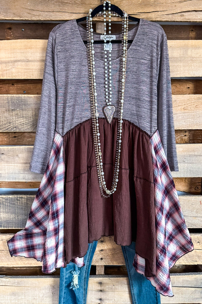 Something A Little Extra Tunic/Dress - Multi Brown