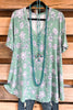 Mint To Be Floral Top - Mint
