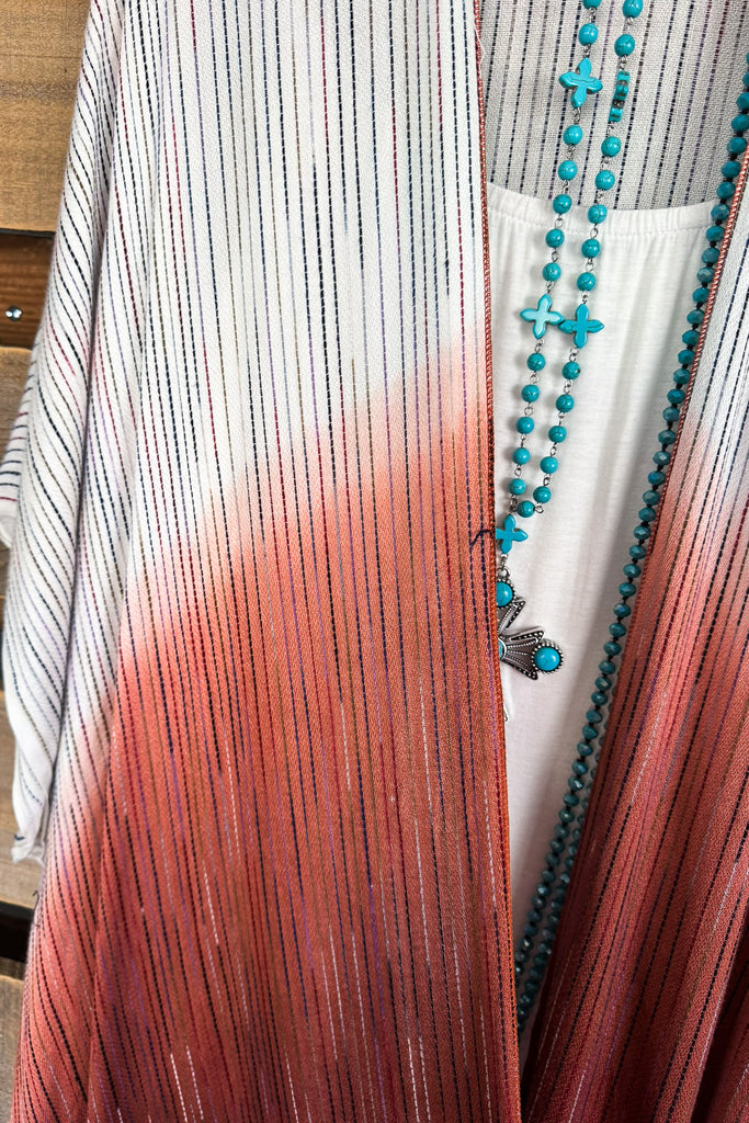 Crystal Secrets Kimono - Rust