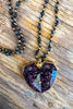 Crushing Hearts Necklace - Purple