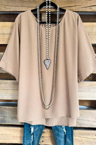 Cold Shoulder Maxi T-shirt Dress - Taupe