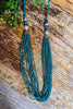 Crystal Chandelier Necklace - Turquoise
