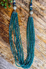 Crystal Chandelier Necklace - Turquoise