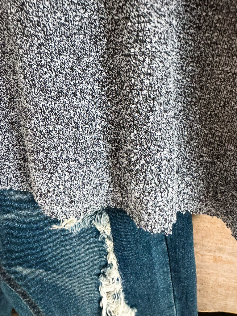 Sheer Bliss Oversized Top - Gray