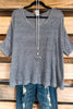 Sheer Bliss Oversized Top - Gray