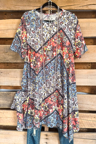 AHB EXCLUSIVE: Fancy Thoughts Tunic - Blue