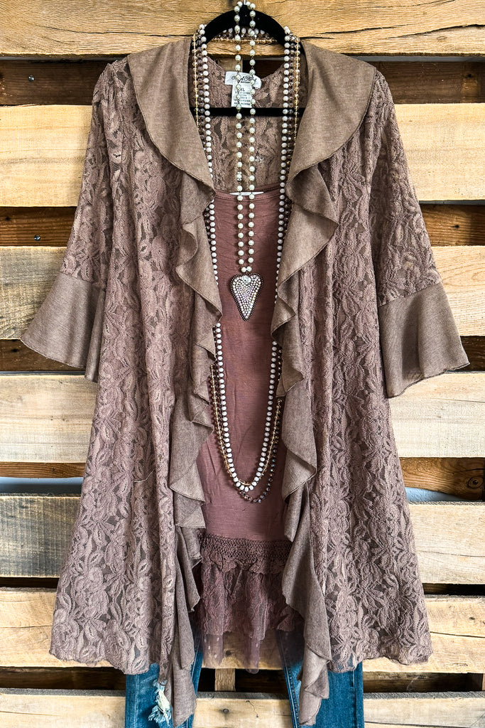 AHB EXCLUSIVE: Sweet Romance Cardigan - Mocha