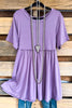 Solid Glance Tunic - Lavender