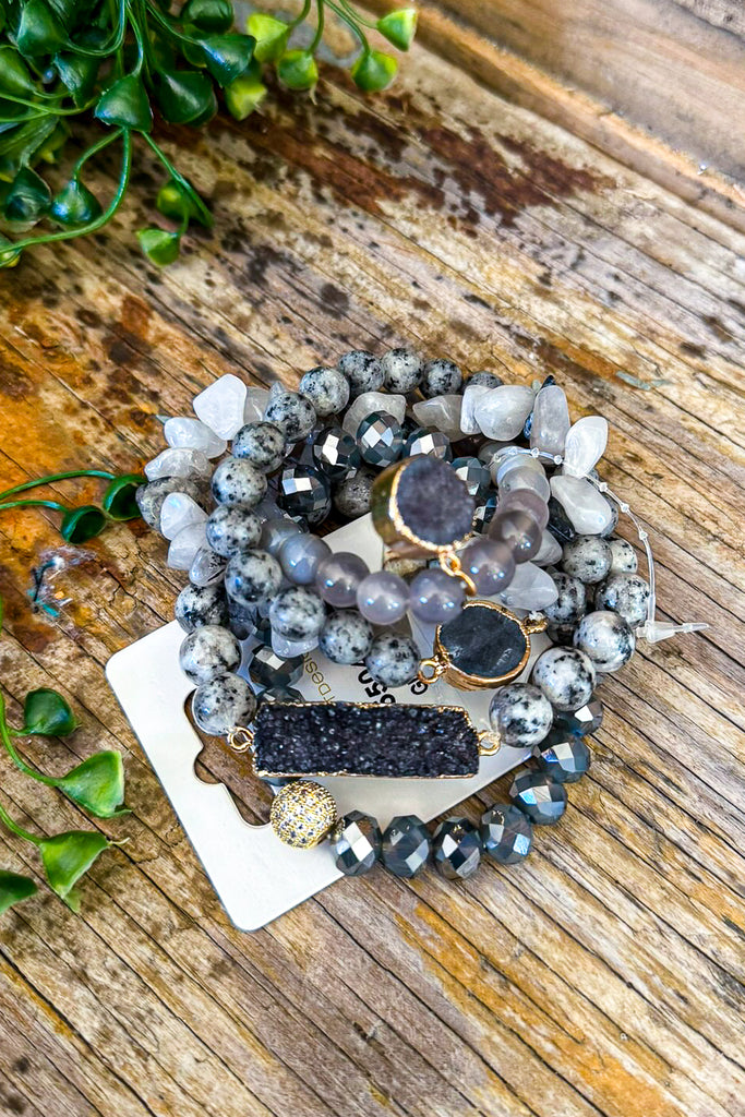 Ghana Grey Bracelet Set - Grey