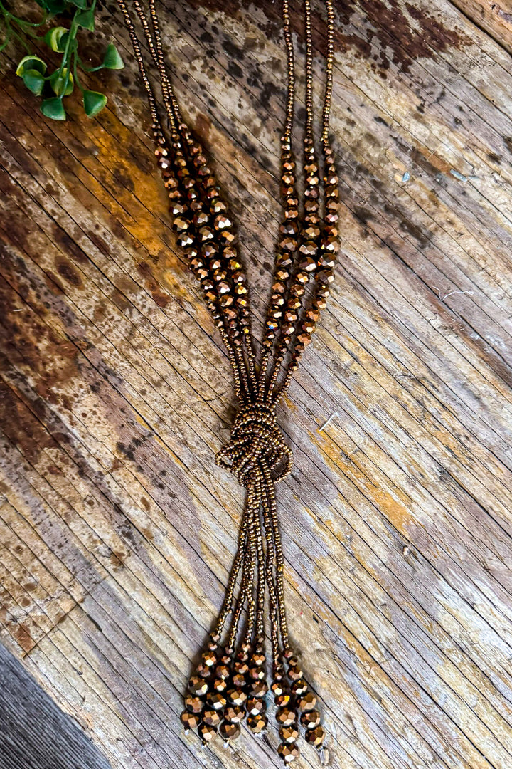 Knotted With Beauty Necklace - Bronze