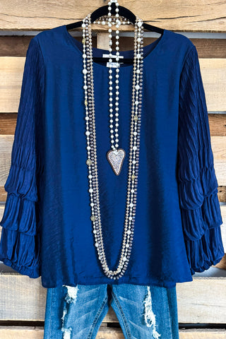 AHB EXCLUSIVE -Twisted Fate Top - Blue - 100% COTTON