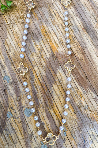 Let Your Pearls Flow Necklace - Cream