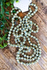 Long Beaded Necklace - Moss Green