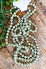 Long Beaded Necklace - Moss Green