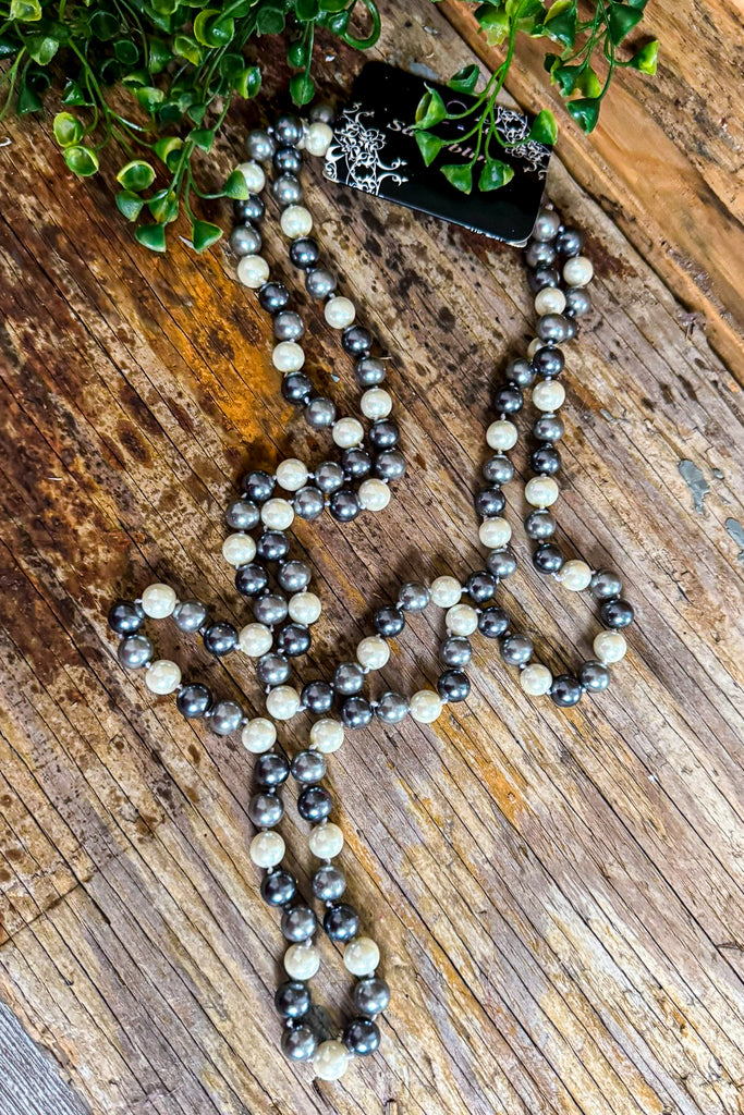 Just So Classic Beaded Necklace - Gray